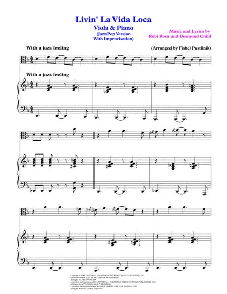 Livin La Vida Loca For Viola And Piano Video Page 2