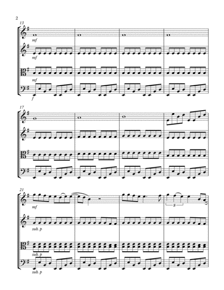 Livin On A Prayer String Quartet Bon Jovi Arr Cellobat Page 2