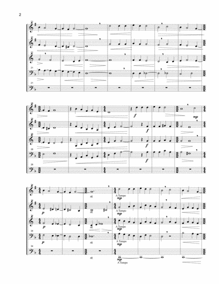 Lo How A Rose Brass Quintet Page 2