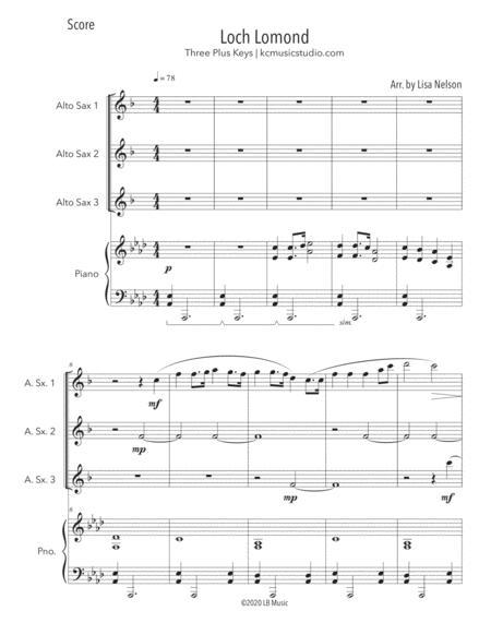 Loch Lomond Alto Sax Trio With Piano Accompaniment Page 2