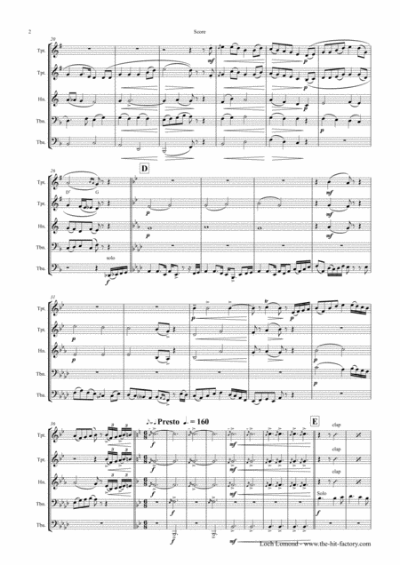 Loch Lomond Celtic Traditional Brass Quintet Page 2