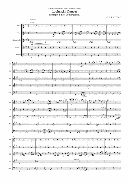 Lochardil Dances Wind Quintet Score Page 2