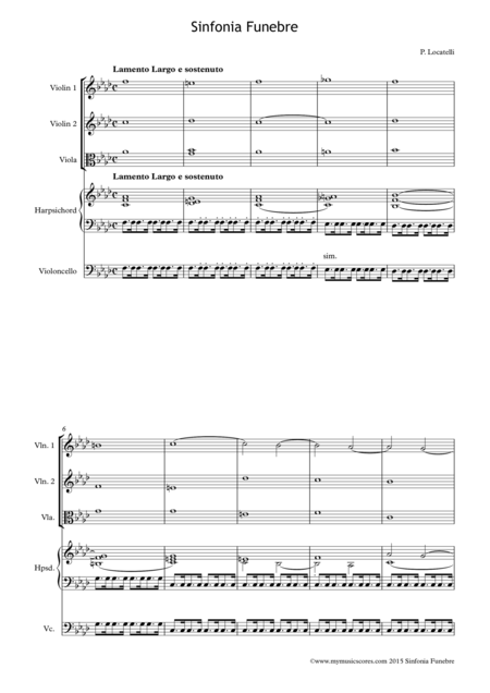 Locotelli Sinfonia Funebre For String Orchestra Page 2