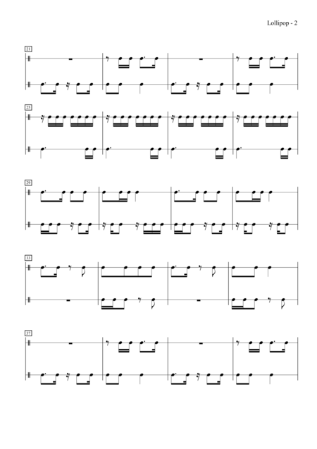 Lollipop Body Percussion Duet Page 2