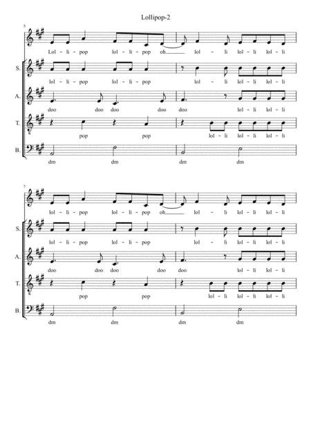 Lollipop Satb A Cappella Page 2