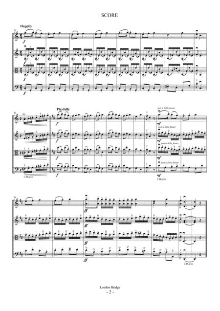 London Bridge For String Quartet Page 2