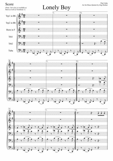 Lonely Boy Mnozil Brass Fr Blechblser Quintett Page 2