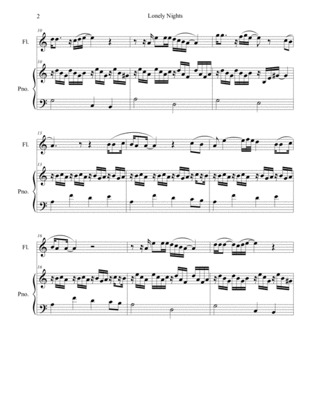 Lonely Nights Flute And Piano Page 2