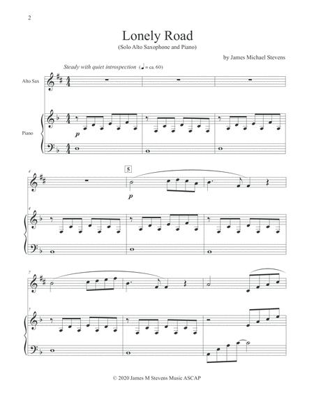 Lonely Road Alto Sax Piano Page 2