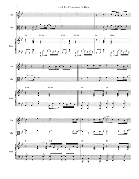 Lord I Lift Your Name On High Duet For Violin And Viola Page 2