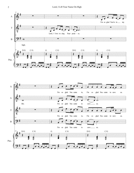 Lord I Lift Your Name On High For Vocal Quartet Satb Page 2