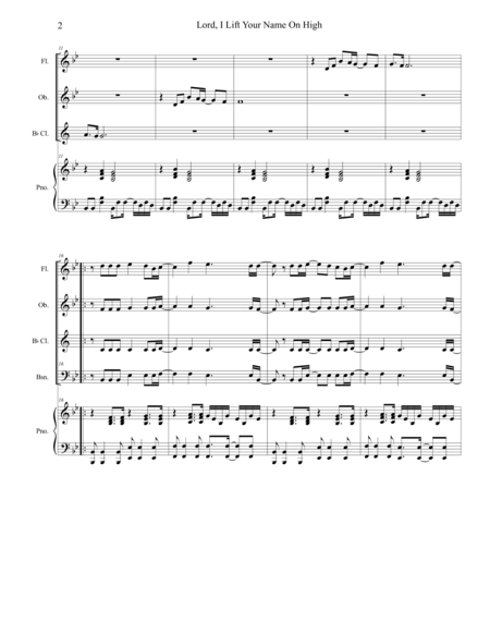 Lord I Lift Your Name On High For Woodwind Quartet Page 2