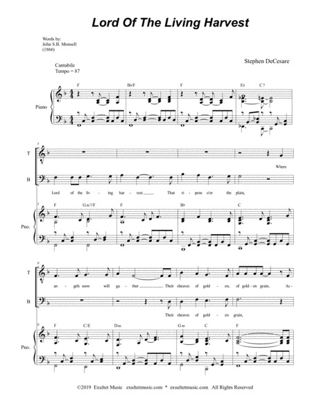 Lord Of The Living Harvest Duet For Tenor And Bass Solo Page 2