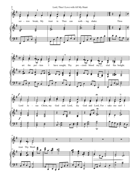 Lord Thee I Love With All My Heart Sa Choir And Piano Page 2