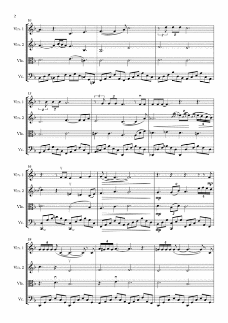 Louis Armstrong What A Wonderful World String Quartet Page 2