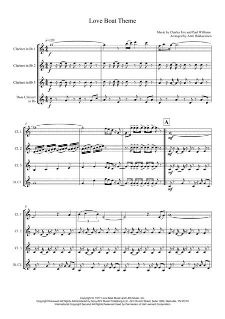 Love Boat Theme Clarinet Quartet Page 2