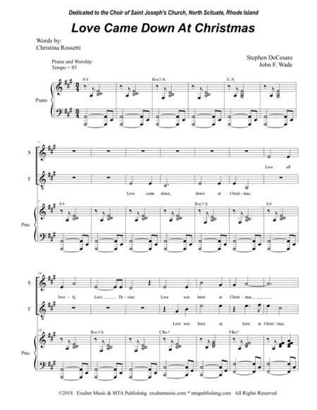 Love Came Down At Christmas Duet For Soprano And Tenor Solo Page 2