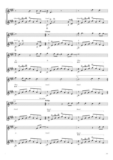 Love Is On The Way Duet Guitar Score Page 2