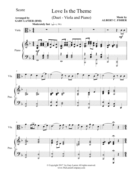 Love Is The Theme Duet Viola Piano With Score Part Page 2