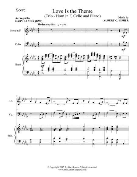 Love Is The Theme Trio Horn Cello Piano With Score Parts Page 2