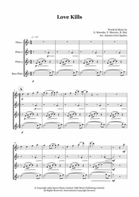 Love Kills Queen For Flute Quartet Page 2