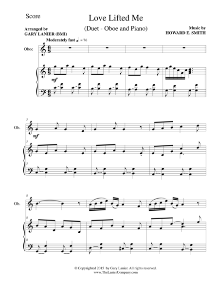 Love Lifted Me Duet Oboe And Piano Score And Parts Page 2