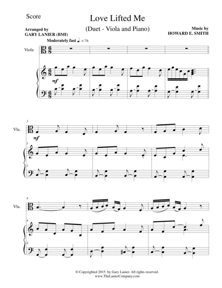 Love Lifted Me Duet Viola And Piano Score And Parts Page 2