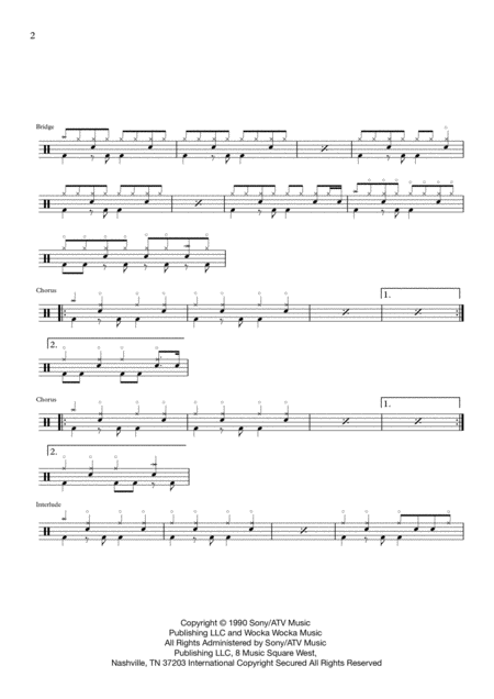 Love Of A Lifetime By Firehouse Drum Score Page 2