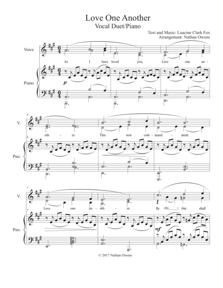 Love One Another Vocal Duet Piano Page 2