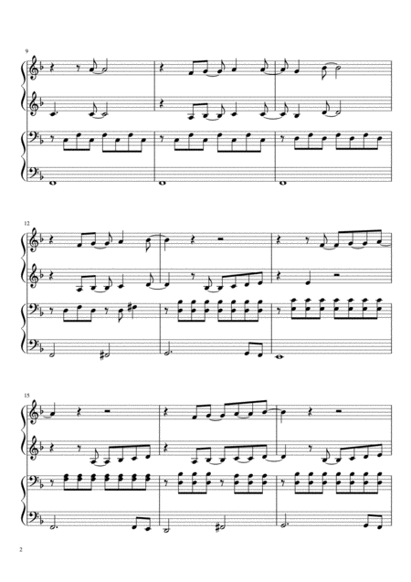 Love Theme From St Elmos Fire Easy Student Teacher Piano Duet F Major Page 2