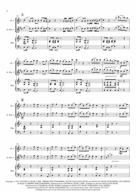 Love Yourself By Justin Bieber Trio Flute Alto Sax Piano Page 2
