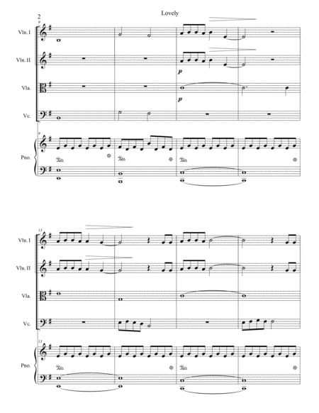 Lovely String Quartet Piano Page 2