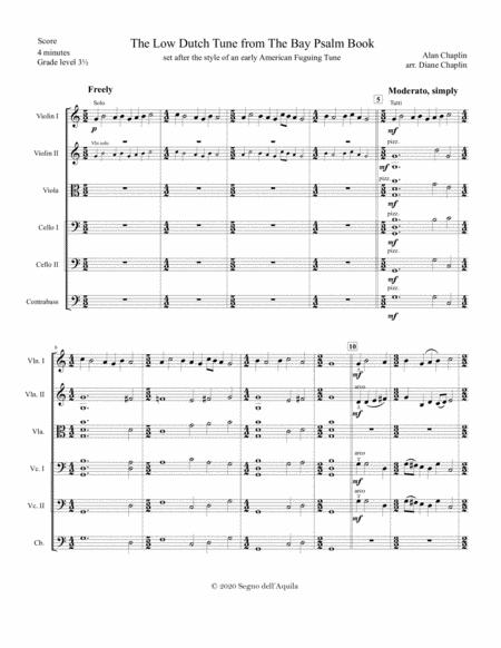 Low Dutch Tune For String Orchestra Page 2