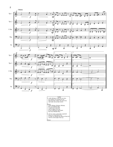 Lubly Malinda By Stephan Foster For Brass Quintet Page 2