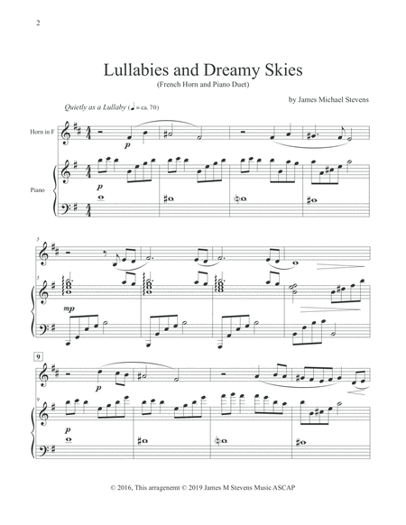 Lullabies And Dreamy Skies French Horn Piano Page 2