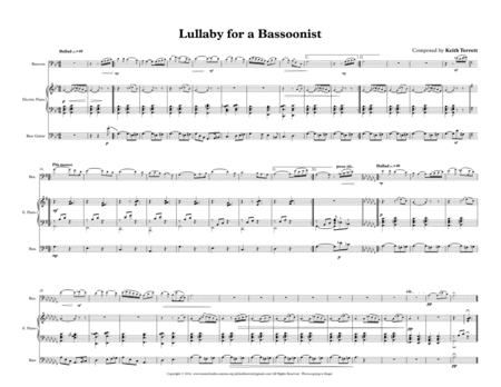 Lullaby For A Bassoonist Keyboard Double Bass Page 2