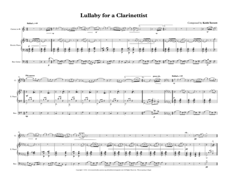 Lullaby For Bb Clarinet Piano Double Bass Page 2