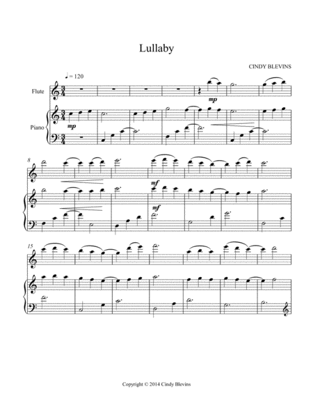 Lullaby For Piano And Flute Page 2