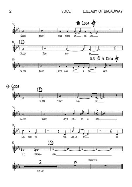Lullaby Of Broadway Ella Fitzgerald Female Vocal With Big Band Or Small Band Key Of Eb Page 2