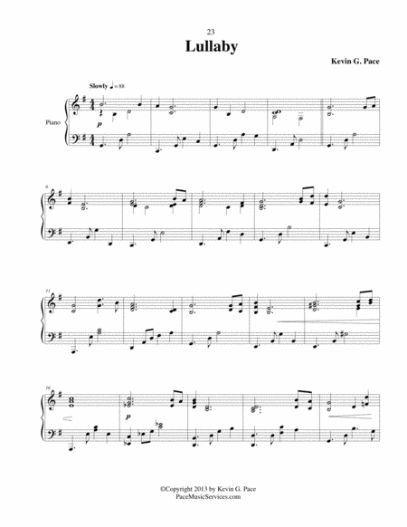 Lullaby Original Piano Solo Prelude Page 2