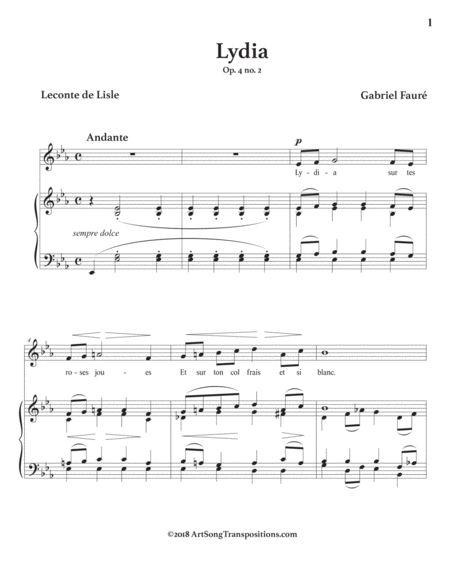 Lydia Op 4 No 2 E Flat Major Page 2