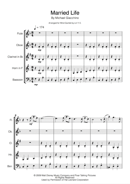 M Giacchino Married Life Arr For Wind Quintet Page 2