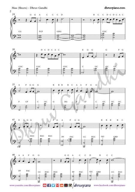 Maa Piano Arrangement Easy To Advanced Page 2