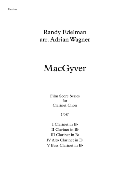 Macgyver Randy Edelman Clarinet Choir Arr Adrian Wagner Page 2