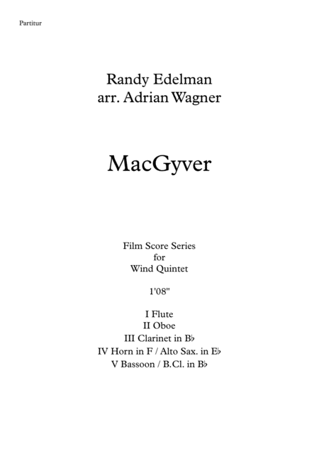 Macgyver Randy Edelman Wind Quintet Arr Adrian Wagner Page 2