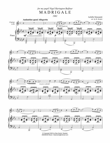 Madrigale For Clarinet In Bb And Piano Eb Major Page 2