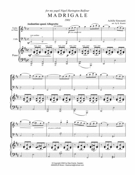 Madrigale For Easy Piano Trio Page 2