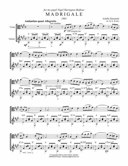 Madrigale For Viola And Guitar Chords Page 2