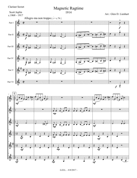 Magnetic Ragtime Clarinet Page 2