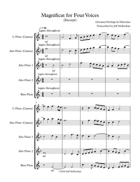 Magnificat For Flute Quartet Palestrina Page 2